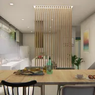 Fa térelválasztó fal