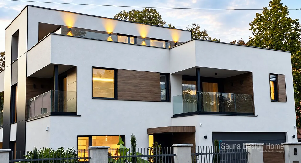 Modern luxusvilla egyedileg kialakított wellnessrészleggel