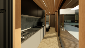 mini konyha wellness pihenőházban