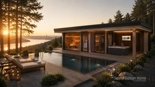 Balatoni Luxus Wellnessház | Egyedi Sky Residence™ Szauna és Élettér