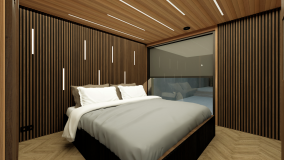 Prémium hálótér wellness pihenőházban