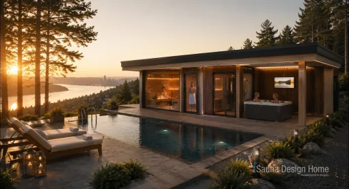 Balatoni Luxus Wellnessház | Egyedi Sky Residence™ Szauna és Élettér